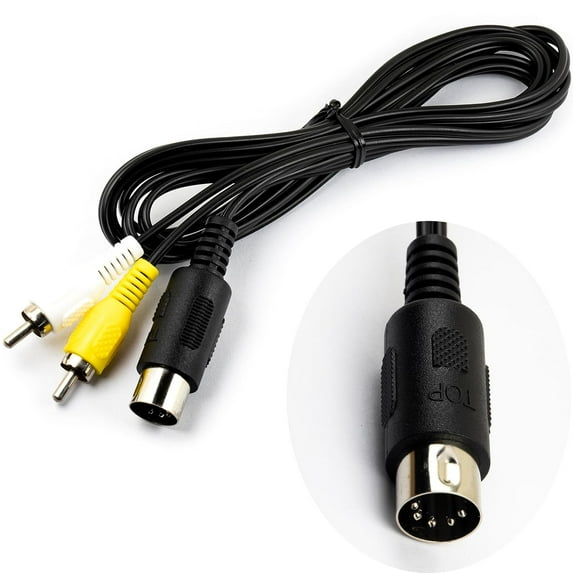 Holzlrgus 6FT Audio Video AV Wire Cable 5Pin to RCA Connection Cord Compatible for Sega Genesis 1 & Mega Drive 1