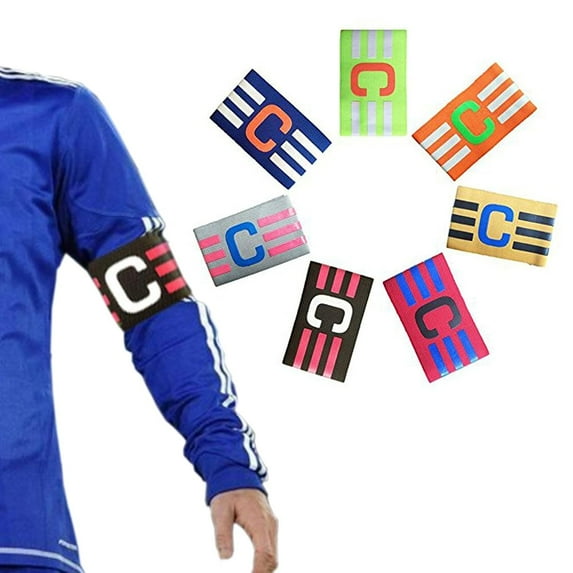 Holzlrgus 7 Pcs Football Soccer Elastic Captain Armband Basketball Adjustable Player Bands