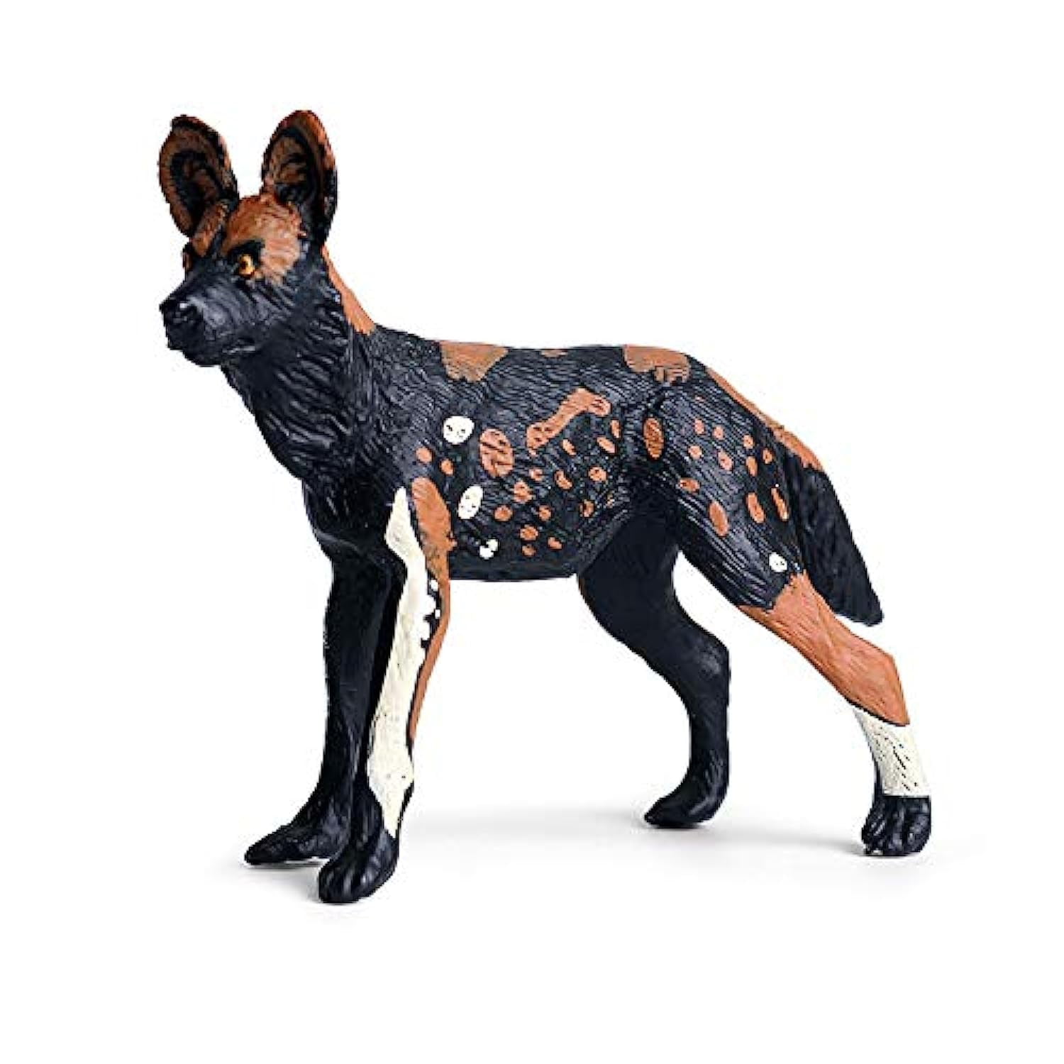 Holzlrgus African Wild Dog Figurine Realistic Plastic Lycaon Pictus for