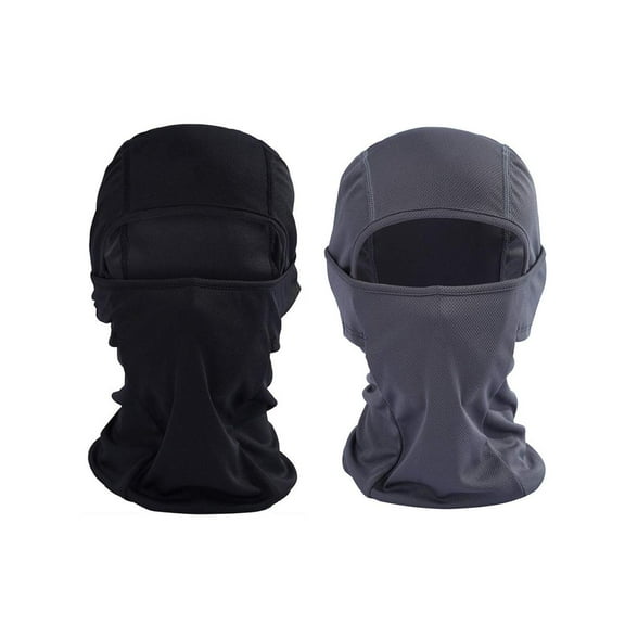 Holzlrgus Balaclava -2 Pack Windproof Ski Mask Cold Weather Outdoor Mask Thermal Hood (Black/Grey)