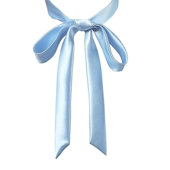 Holzlrgus Bow Tie for Women, Satin Ribbon Girls Self-tie Bowtie for Uniform, School, Wedding, Cosplay, T-shirt Accessory