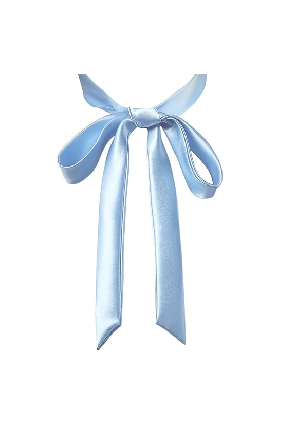 Bow Tie for Women, Satin Ribbon Girls Self-tie Bowtie for Uniform, School, Wedding, Cosplay, T-shirt Accessory