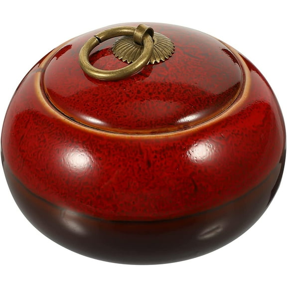 Holzlrgus Ceramic Tea Container Vintage Pottery Canister Porcelain Loose Tea Canister Chinese Ceramic Tea Jar for Sugar Salt Bowl Pots Ceramic Food Canister