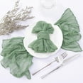 thumbnail image 1 of Holzlrgus Cheesecloth Napkins 21"x21" Set of 6 Cotton Dinner Napkins Rustic Linen Table Napkins for Wedding Party Baby Shower Sage, 1 of 4