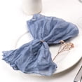 thumbnail image 1 of Holzlrgus Cheesecloth Napkins Set of 12, 20 x 20 Inch Gauze Dinner Cloth Napkins, Handmade Square Rustic Table Napkins for Parties Weddings Event Family Dinner Boho Boho Decoration, Dusty Blue, 1 of 7