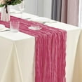 thumbnail image 1 of Holzlrgus Cheesecloth Table Runner 35 x 118 Inches Gauze Table Runner 10Ft Boho Rustic Decorations for Wedding Decor Reception Bridal Shower Holiday Party, Fuchsia, 1 of 7