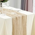 thumbnail image 1 of Holzlrgus Cheesecloth Table Runner 35 x 118 Inches Gauze Table Runner 10Ft Boho Rustic Decorations for Wedding Decor Reception Bridal Shower Holiday Party, Beige, 1 of 7