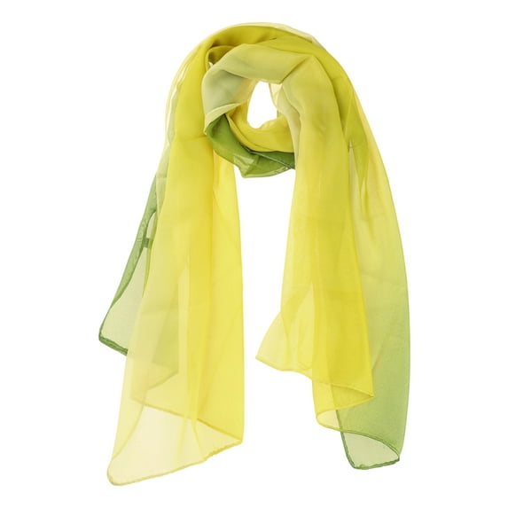 Holzlrgus Chiffon Wrap Scarf, Women's Long Silky Gradient Color