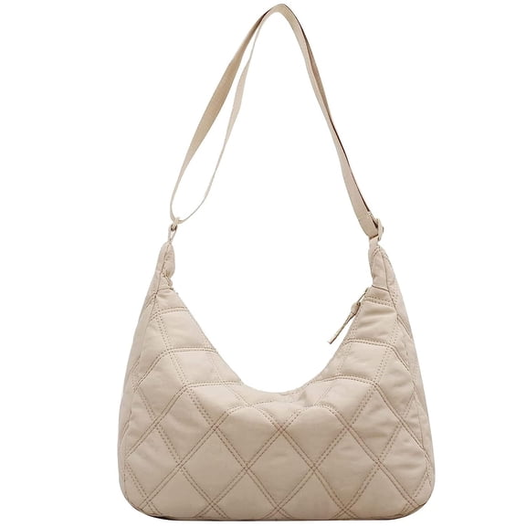 Holzlrgus Crescent Bag Puffer Quilted Tote Bag for Women Hobo Crossbody Bags