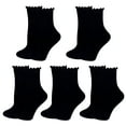 thumbnail image 1 of Holzlrgus Cute Ruffle Socks for Women, Funny Cotton Crew Socks, Frilly Ankle Socks Women 5 Pairs, 1 of 5