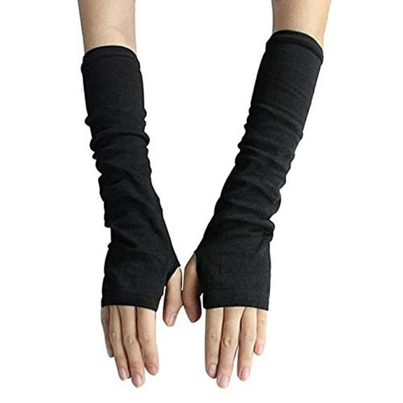 Holzlrgus Fingerless Elastic Arm Sleeve Winter Warmer Armsleeve Cuff for Ladies Women Girl Color Light Grey