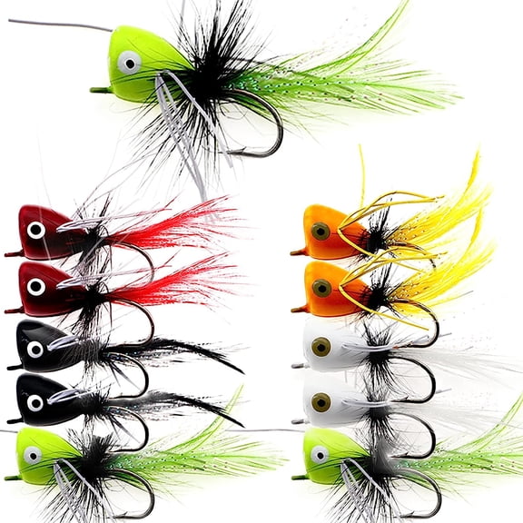 Holzlrgus Fly Fishing Poppers Dry Flies Lures Fly Fishing Tying Tools for Fishing Flies Making Accessories Bass Trout Panfish Bluegill Salmon