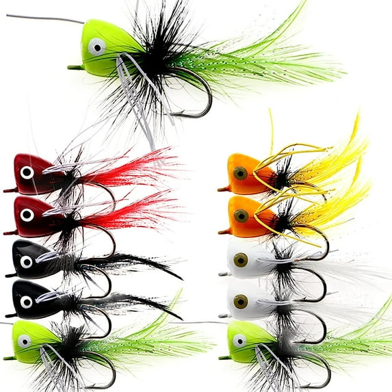 Holzlrgus Fly Fishing Poppers Dry Flies Lures Fly Fishing Tying Tools for Fishing Flies Making Accessories Bass Trout Panfish Bluegill Salmon