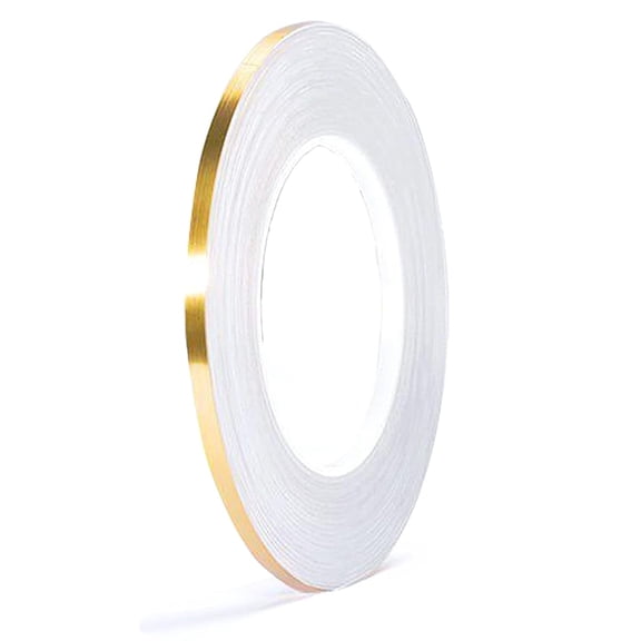 Holzlrgus Gold Duct Tape, Metallic Mylar Film Tape, 1/5 Inch X 164 Ft. Vinyl Pinstripe Tape for Detailing Accent Wall, Wardrobe, Bathroom, Floor, Tile, Car, Graphic Arts - Stripe Stickers Decals