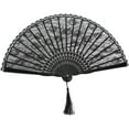 thumbnail image 1 of Holzlrgus Hand Fan Paper Fans Wedding Fans for Party Favor Fancy Dress (Black), 1 of 7