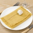 thumbnail image 1 of Holzlrgus Handmade Cloth Napkins Bulk 18"x18" Cotton Linen Dinner Napkins Rustic Cheesecloth Table Napkins for Wedding Party Baby Shower Set of 4 Yellow, 1 of 5