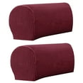 thumbnail image 1 of Holzlrgus High Elastic 2 Piece Solid Print Polyester Armrest Sofa Chair Slipcovers, Winered, 1 of 4