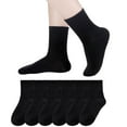 thumbnail image 1 of Holzlrgus Kids Athletic Crew Socks Boys Girls Cotton School Uniform Casual Basic Socks 6 Pairs, 1 of 6