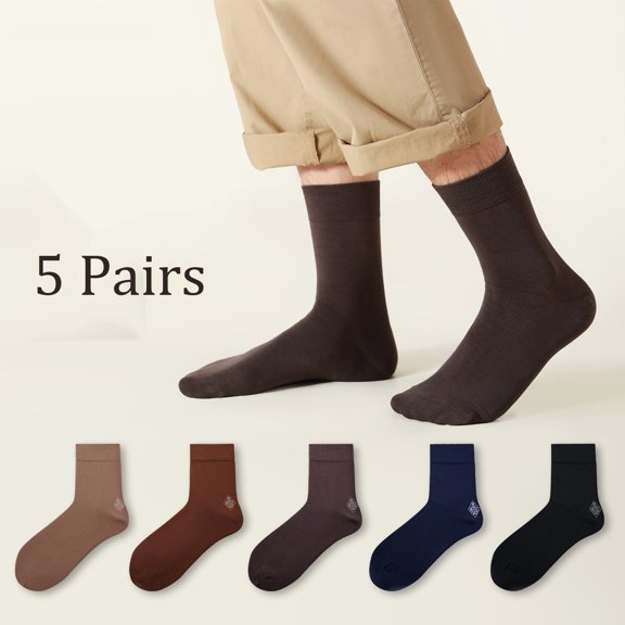 Holzlrgus Men's Business Socks , Athletic Unisex Socks With Mesh,5 Color , Breathable Sock , Breathable Anti-Odor Socks , Size One Size , 5 Pairs