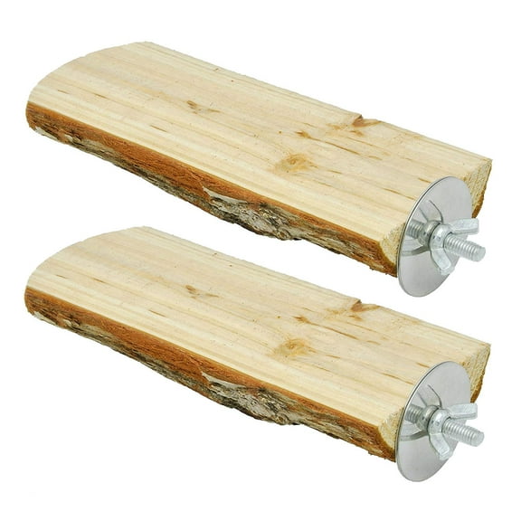 Holzlrgus Parrot Cage Perch - Wooden Platform for Birds (2 Packs)