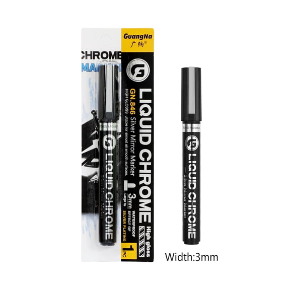 Holzlrgus Permanent Liquid Mirror Chrome Marker, Silver