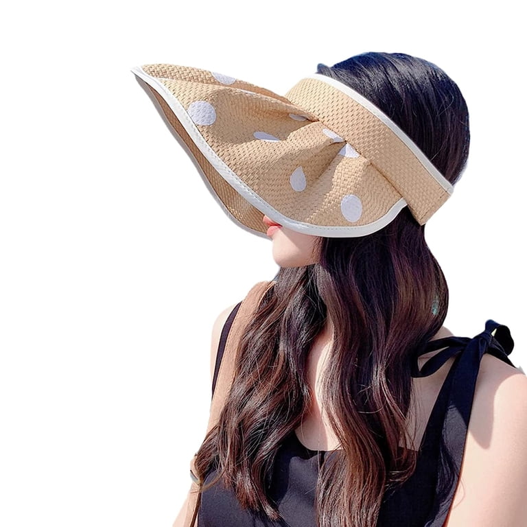 Holzlrgus Sun Visor Hats for Women Wide Brim Sun Protection 