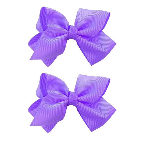 Holzlrgus Toddlers' Girls' Smooth Grosgrain Ribbon Bow Alligator Clip, Lavender