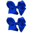 thumbnail image 1 of Holzlrgus Toddlers' Girls' Smooth Grosgrain Ribbon Bow Alligator Clip, Royal Blue, 1 of 2