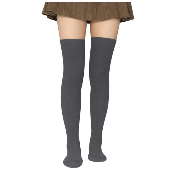 Holzlrgus Women Extra Long Thigh High Socks Cotton Knit Warm Thick Tall Boot Stockings Leg Warmers