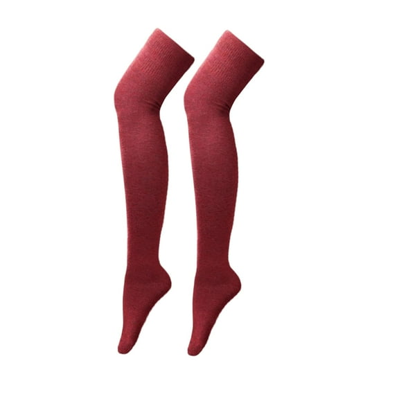 Holzlrgus Women Long Thigh High Socks Cotton Opaque Thick Warm Over the Knee Socks Tall Boot Socks Leg Warmers