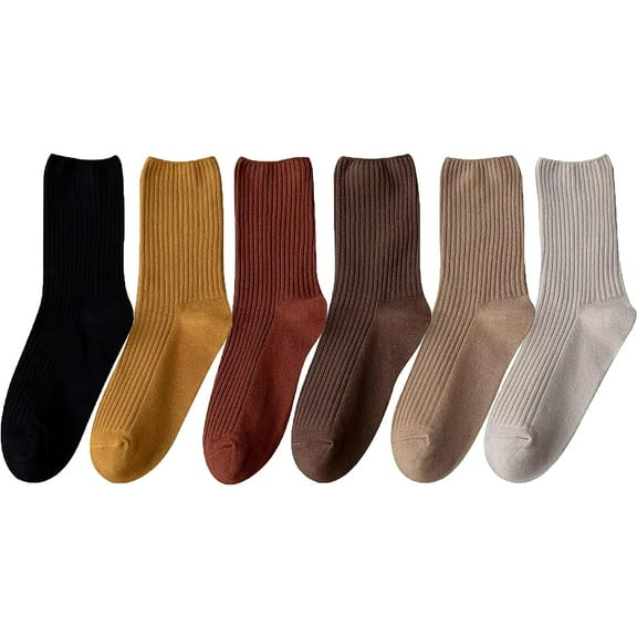 Holzlrgus Women's Crew Socks for Ladies Women Cotton Above Ankle Boots Slippers Long Calf Socks Size 6-9