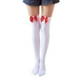 thumbnail image 1 of Holzlrgus Women's Satin Bow Stockings Thigh High Over Knee Stockings, 1 of 3