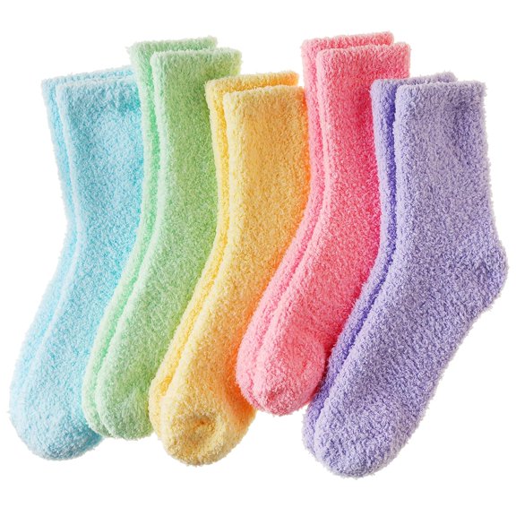 Holzlrgus Womens Fuzzy Socks Soft Cozy Fluffy Slipper Socks Winter Warm Plush Sleeping Christmas Socks