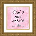 thumbnail image 1 of Holzner, Renate 12x12 Gold Ornate Wood Framed with Double Matting Museum Art Print Titled - She is not afraid, 1 of 4