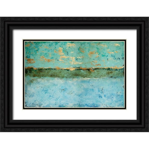 Holzner, Renate 18x13 Black Ornate Wood Framed with Double Matting Museum Art Print Titled - Golden Horizon