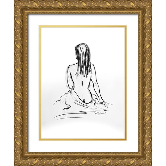 Holzner, Renate 19x24 Gold Ornate Wood Framed with Double Matting Museum Art Print Titled - Beth