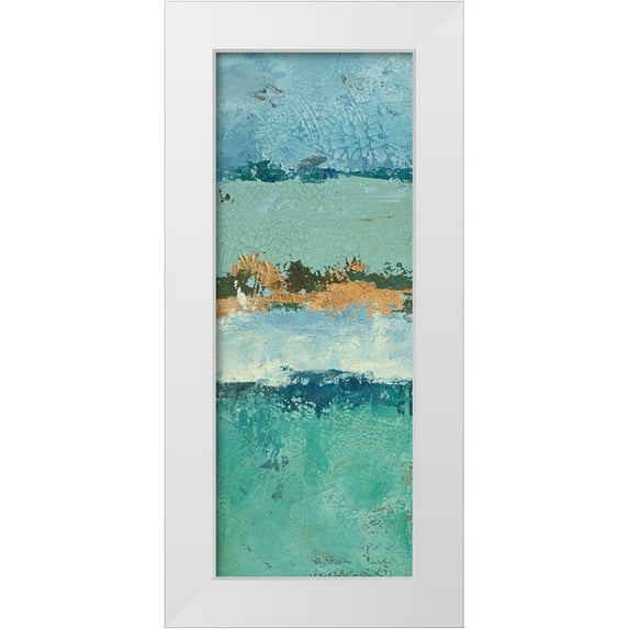 Holzner, Renate 9x18 White Modern Wood Framed Museum Art Print Titled - Bluegreen Harmony 3