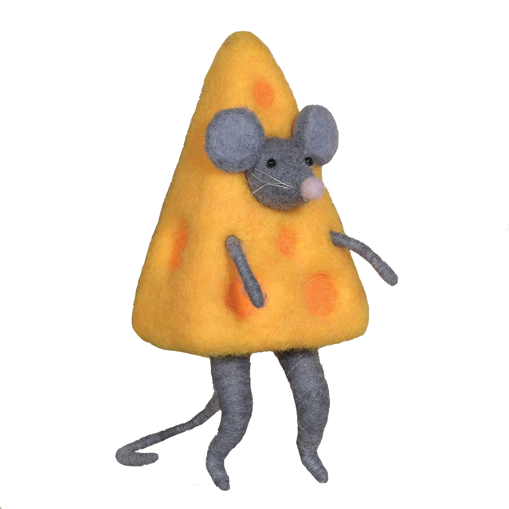 HomArt Felt Cheese Mouse Ornament