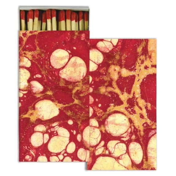 HomArt Large Decorative Marbleized Paper - Red Matches