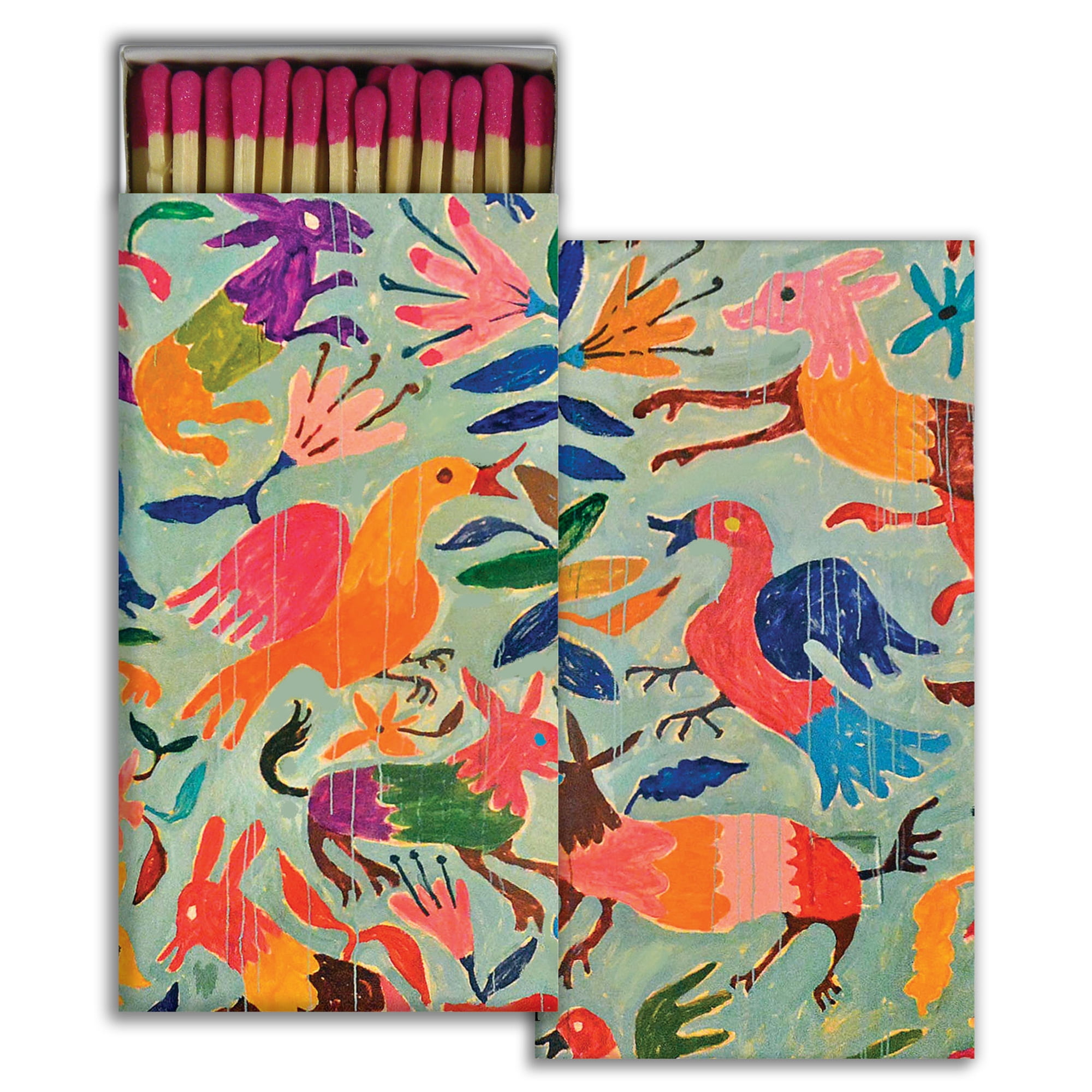 Colorful Garden Birds Decorative Match Box Set