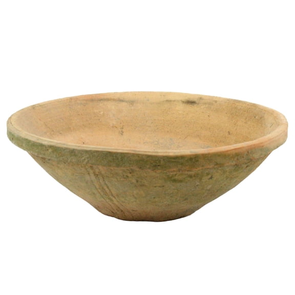 HomArt Rustic Terra Cotta Bowl, Medium, Antique Red, 1-Count