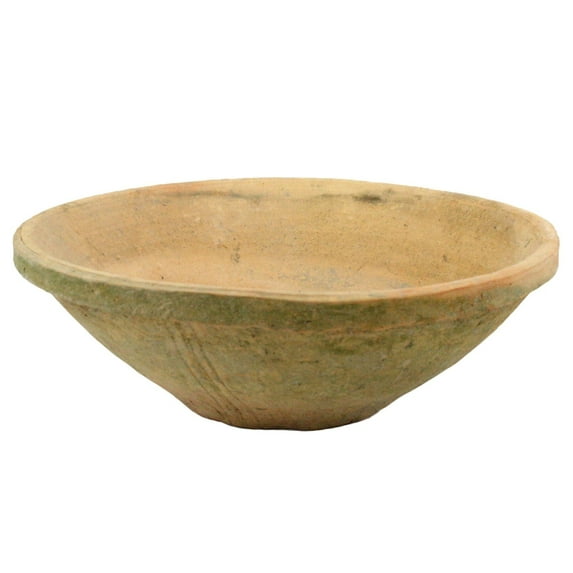 HomArt Rustic Terra Cotta Bowl, Medium, Antique Red, 1-Count