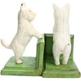 thumbnail image 1 of HomArt Set of 2 Cast Iron Standing Westie Bookends, White/Green, 1 of 2