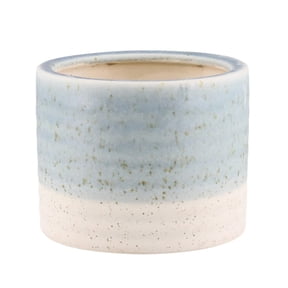 HomArt Small Isle Cachepot, Ceramic, Light Blue