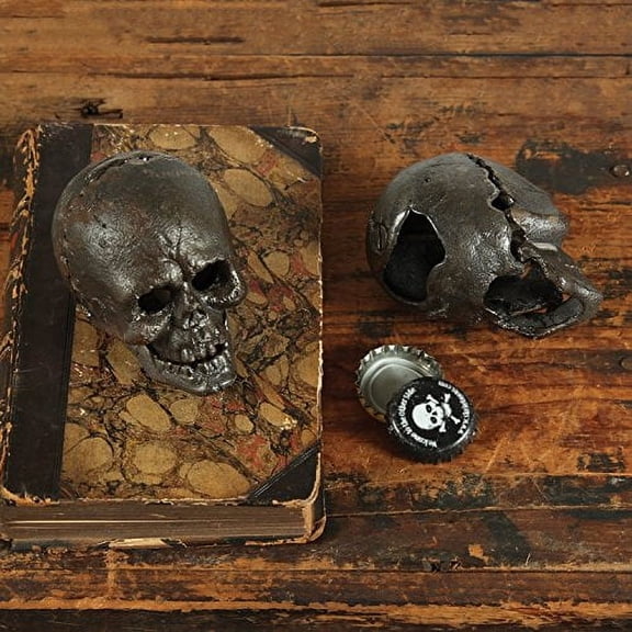 HomArt Vintage Style Cast Iron Skull Bottle Opener