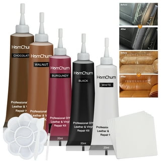 Leather Repair Kit for Furniture ,Restorer of Car Seat, Couch, Sofa,  Jacket,Leather Repair Paint Gel for Scratches Torn Burns and Holes  Repair,Match Any Color, Restore Any Material 