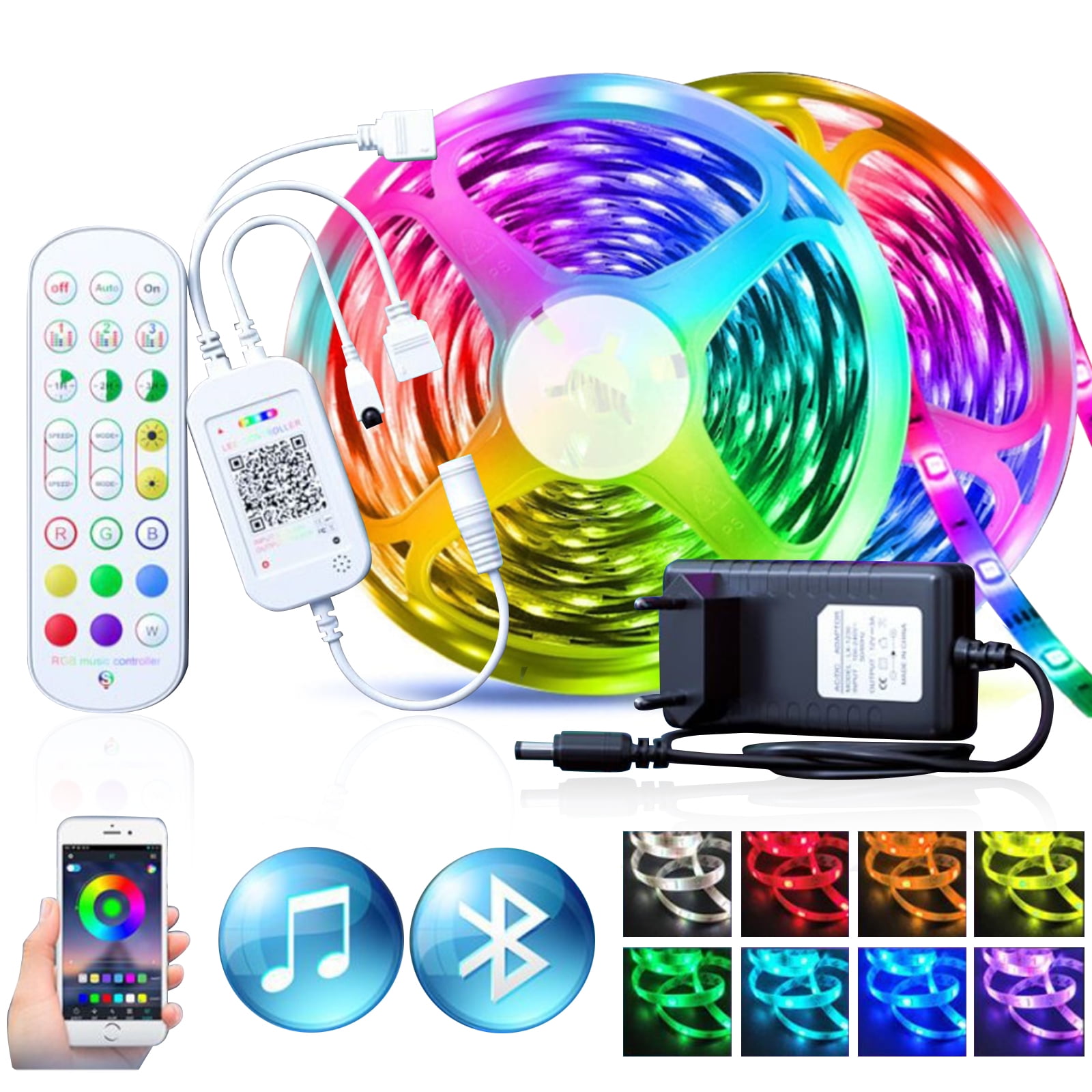 Usb Led Strip Light Kit,Topled Light 4 Pre-Cut Strips & 3 Wire Mounting  Clips & 44 Key Mini Remote Control Multicolor Rgb Home Accent Led Tape  Light Strip For Tv Backlight 