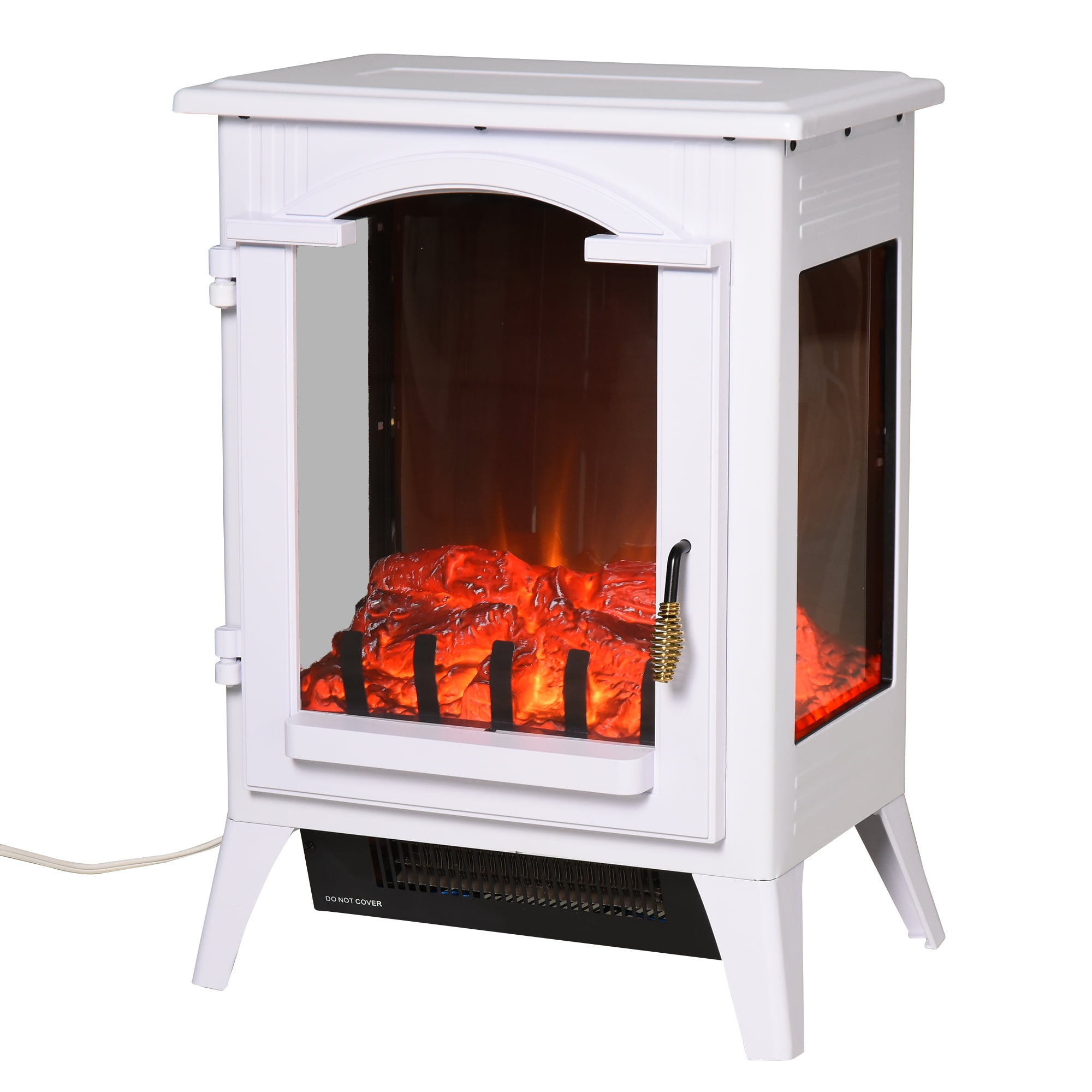 HomCom 750with1500W Modern Electric Fireplace Heater with Realistic LED ...