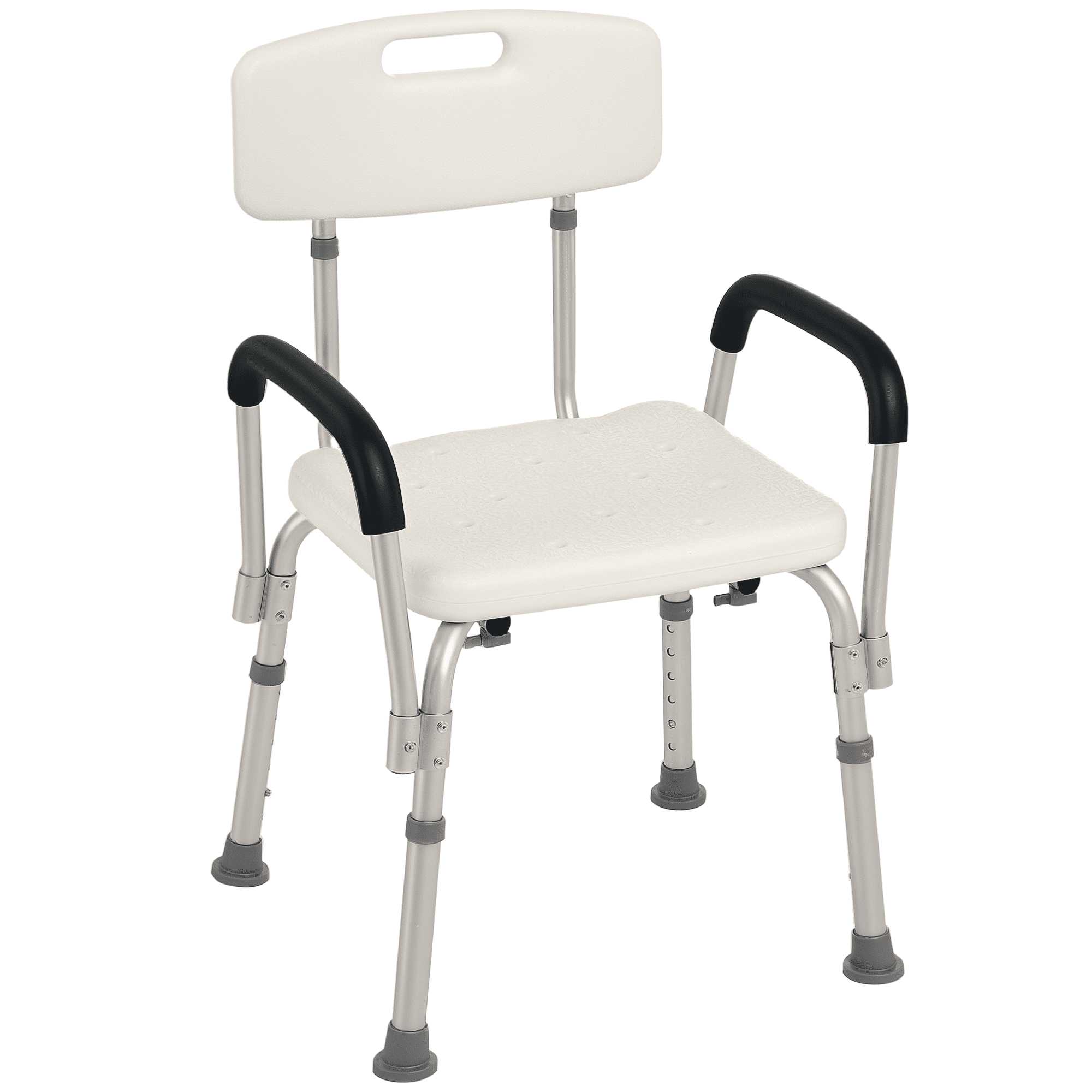HomCom Adjustable Mobility Medical Grade Shower Seat Chair with Removable Arms