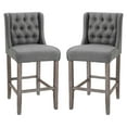 thumbnail image 1 of HomCom Bar Stool, Grey, Set of 2, 1 of 10
